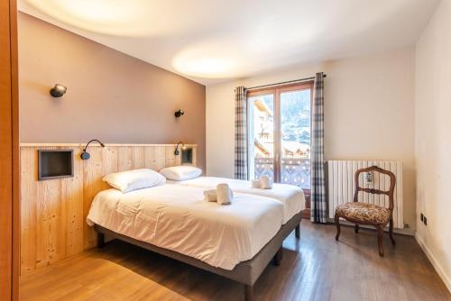 Posteľ alebo postele v izbe v ubytovaní CHALET CLAUDETTE