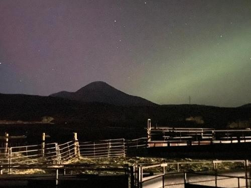 Uma vista da montanha tirada do apartamento 