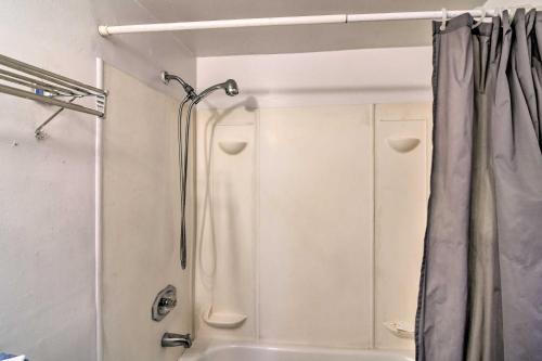 a shower in a bathroom with a shower curtain at Vacation Rental in Loveland 1 Mi to Downtown! in Loveland