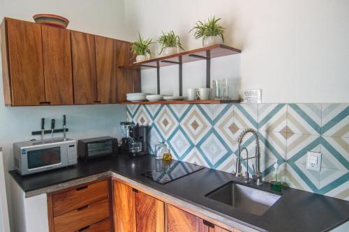 Η κουζίνα ή μικρή κουζίνα στο Villas Pura Chacala