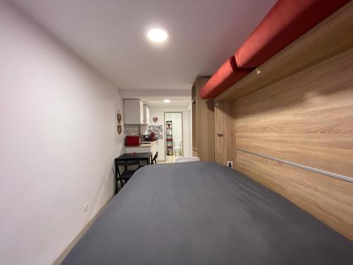 1 dormitorio con 1 cama en una habitación en Studio Centre Ville, en Cambo-les-Bains