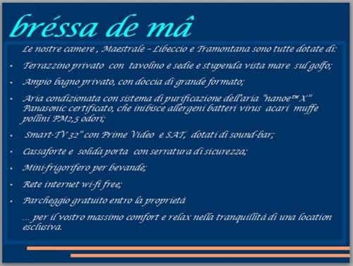 un documento blu con il testo messias de ma di Bressa de Ma affittacamere, room & breakfast a Pietra Ligure