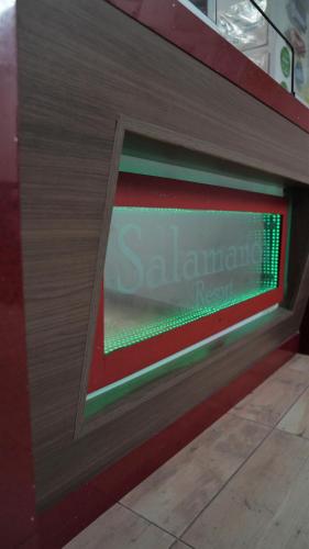 a display window in a store with a samsung sign at Hotel Salamanca Resort in Itagüí