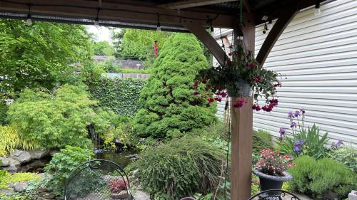 a garden with a bunch of plants and flowers at Bedham Hall B&B in Niagara Falls