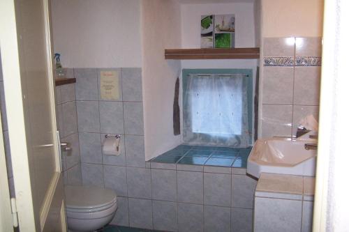 Koupelna v ubytování Salomony Chambre d'Hôtes