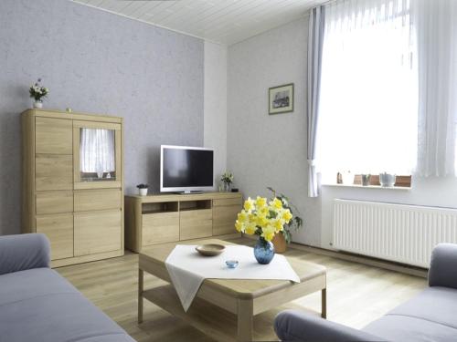 TV a/nebo společenská místnost v ubytování Ferienwohnungen Lassen in Maasholm