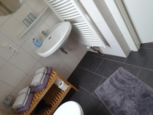 Koupelna v ubytování Deichhof Dangast - Ferienwohnung Gartenblick