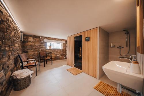 Koupelna v ubytování Apartman s výhledem