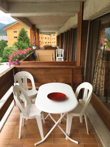 Balkón nebo terasa v ubytování Appartement à 200m de la télé-cabine de Vercorin