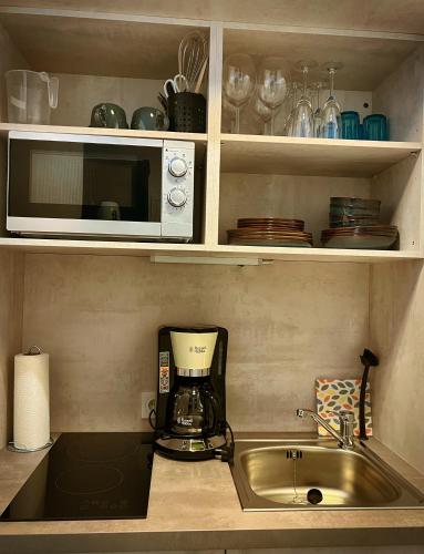 Kuchyň nebo kuchyňský kout v ubytování Talgarten Studio 4