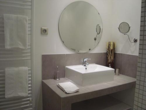 Koupelna v ubytování Chambres d'hôtes Les Palmiers de la Cité