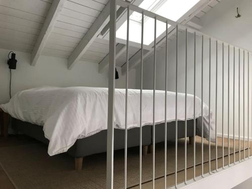 Tempat tidur dalam kamar di Appartement Velbruck