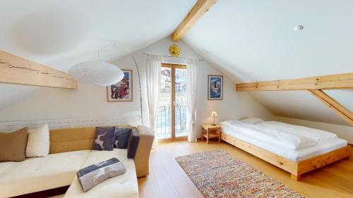 Ένα ή περισσότερα κρεβάτια σε δωμάτιο στο Brunaida