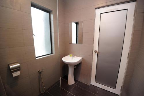 Koupelna v ubytování Hotel Mezzo