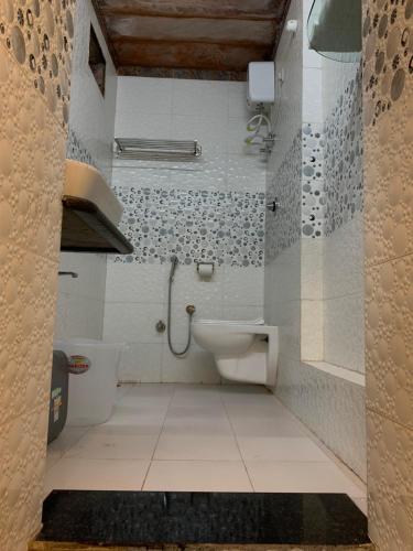 y baño con aseo y ducha. en MAGAN NIWAS, en Jodhpur
