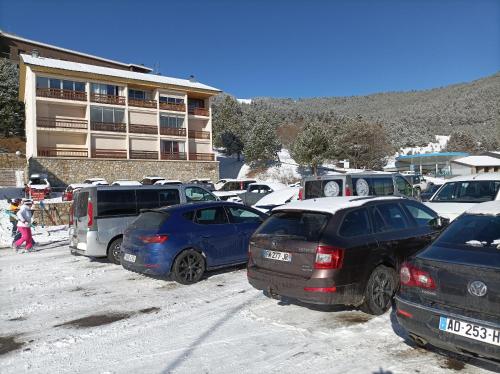 Les Lupins 11-Studio cabine-Parking privé-100m télécabine-Vue lac, montagne, village durante l'inverno