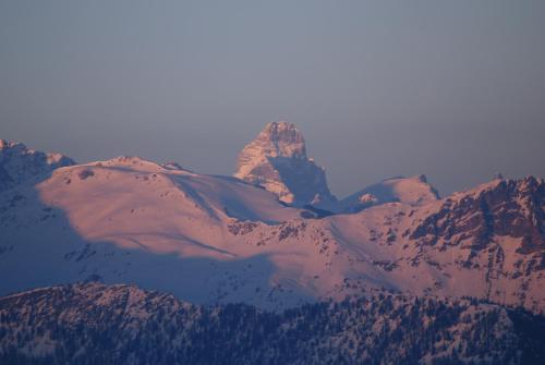 a group of mountains with snow on them at Hotel Chacaril in Pila