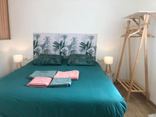 Llit o llits en una habitació de Studio avec Piscine