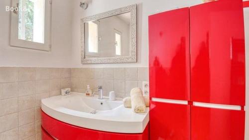 Koupelna v ubytování Villa de rêve à Rayol-Canadel-sur-Mer