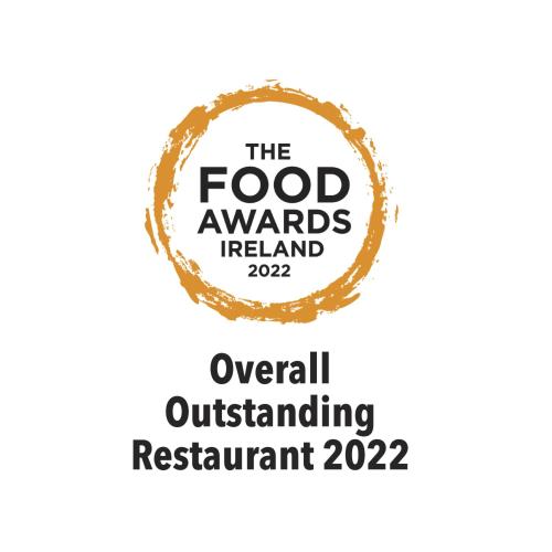 a logo for the food awards ireland at The Rusty Mackerel in Teelin