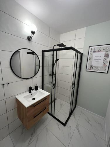 Kúpeľňa v ubytovaní Apartamenty Akademicka przy Onkologii 2