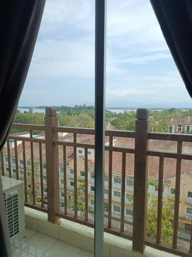 a balcony with a view of a building at Sofea Inn Bukit Merah - Suria A7733 in Kampong Selemat