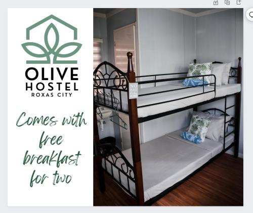 a couple of bunk beds in a room at Olive Hostel Roxas City in Roxas City