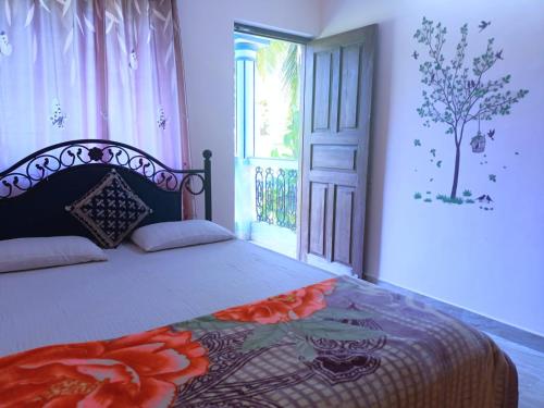 Postel nebo postele na pokoji v ubytování Beach Shalom Luxury Apartment and Villa Colva