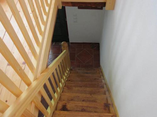 an overhead view of a wooden staircase in a house at Holiday Home Sonnenhaus in Svečina