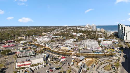 an aerial view of a carnival in a city at Ocean Crest Inn and Suites in Myrtle Beach
