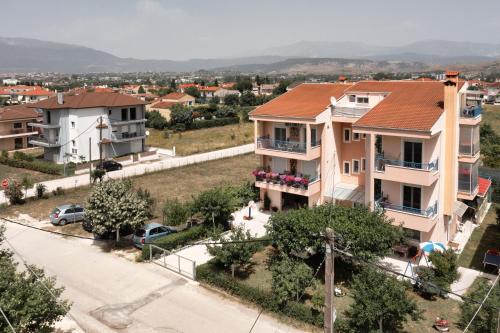 an aerial view of a house in a village at Amazing Place in Pedini in Ioannina
