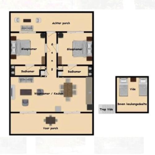 Půdorys ubytování Centrally located spacious apartment