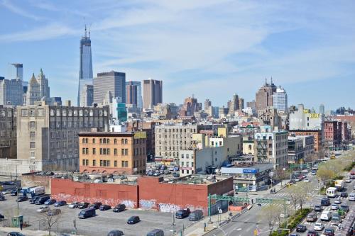 a cityscape of a city with cars and buildings at Holiday Inn Lower East Side by IHG in New York