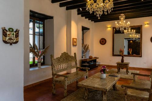 Posezení v ubytování La Xalca Hotel - Asociado Casa Andina