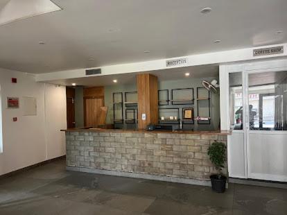 The lobby or reception area at Hotel Omkara