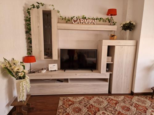 TV a/nebo společenská místnost v ubytování Apartament CARMEN