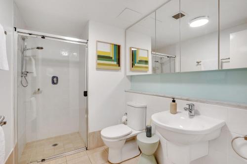 Ένα μπάνιο στο Sunchaser at Iluka Resort Apartments