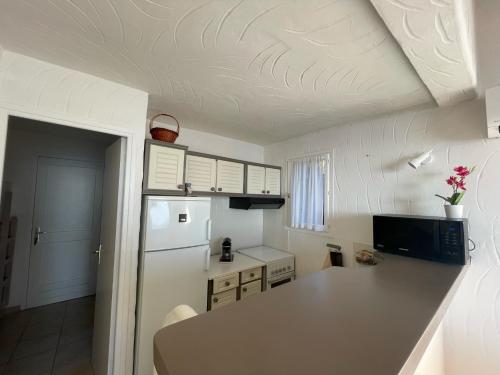 Kuchyň nebo kuchyňský kout v ubytování Duplex vue mer EXCEPTIONNELLE en Corse du sud proche plage - le 180Corse