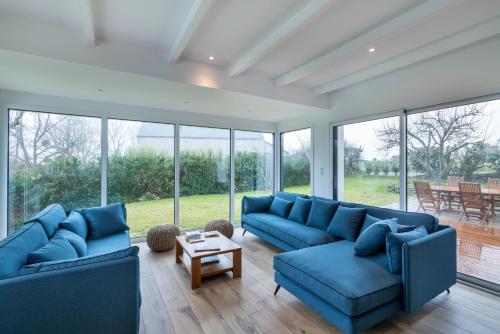 Coin salon dans l'établissement Malachappe - Maison pour 8