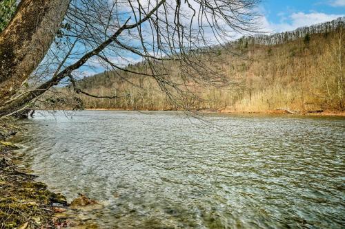 a view of a river with trees and a mountain at Cozy Cabin in Parsons Hike, Fish and Explore! in Parsons