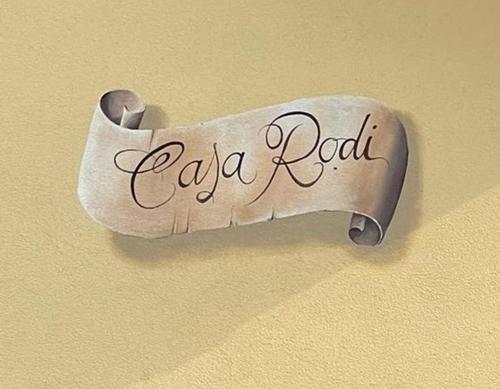 Certyfikat, podpis lub inny dokument wystawiony w obiekcie Casa Rodi