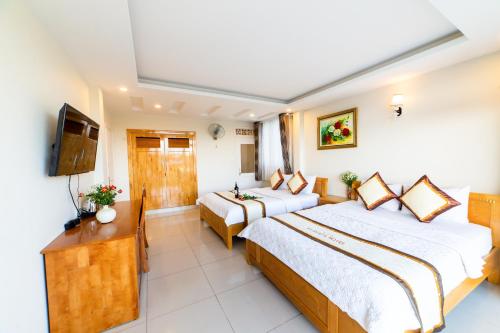 Кровать или кровати в номере Europa Hotel