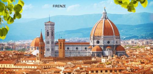 a view of a city with domes and buildings at Casa Argo in antico borgo medievale in Borgo a Buggiano