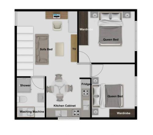 a floor plan of a house at Brand new 2 Bedrooms Apartment in Ingleburn in Ingleburn