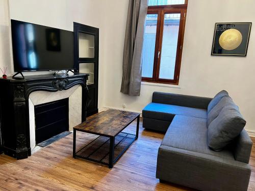 Télévision ou salle de divertissement dans l'établissement République Appartements Centre historique