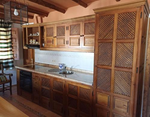 Kuchyň nebo kuchyňský kout v ubytování Apartamentos Casalpujarra