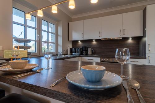 Η κουζίνα ή μικρή κουζίνα στο Freetied Appartement Freetiet Achtern Diek