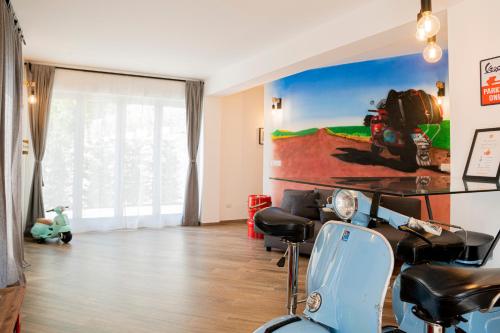 Χώρος καθιστικού στο Vespa Apartments