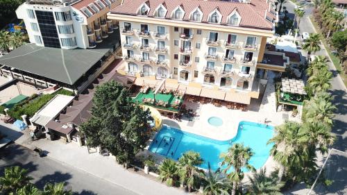 an aerial view of a hotel with a swimming pool at STELLA HOTEL&Spa ALL INCLUSIVE in Kemer