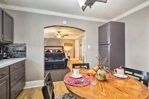 a kitchen and dining room with a table and chairs at Modern Studio Apartment in Central Williamstown! in Williamstown